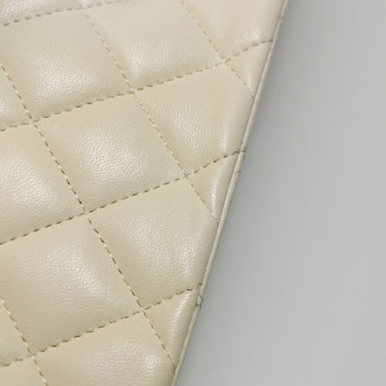 Chanel Classic Flap Small Bag White Lambskin Gold Hardware 2021