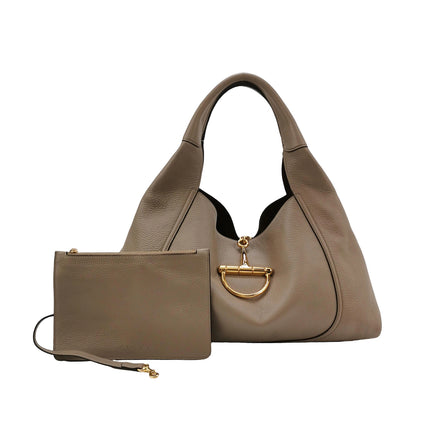 Gucci Softbit Maxi Shoulder Bag Beige Calfskin Leather-Luxbags