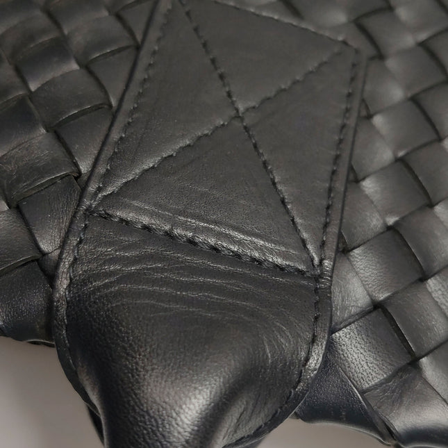 Bottega Veneta Cabat Large Intreccio Leather Tote Bag Black 40cm