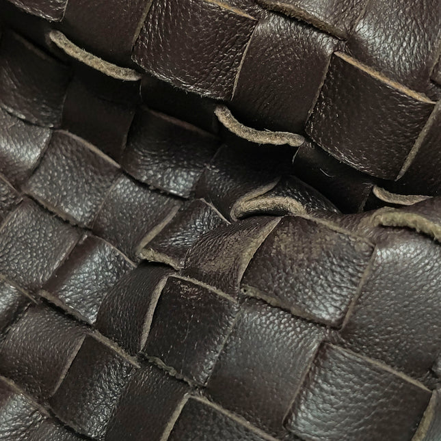Bottega Veneta Belly Hobo Intreccio Leather Dark Chocolate Brown Large 50cm