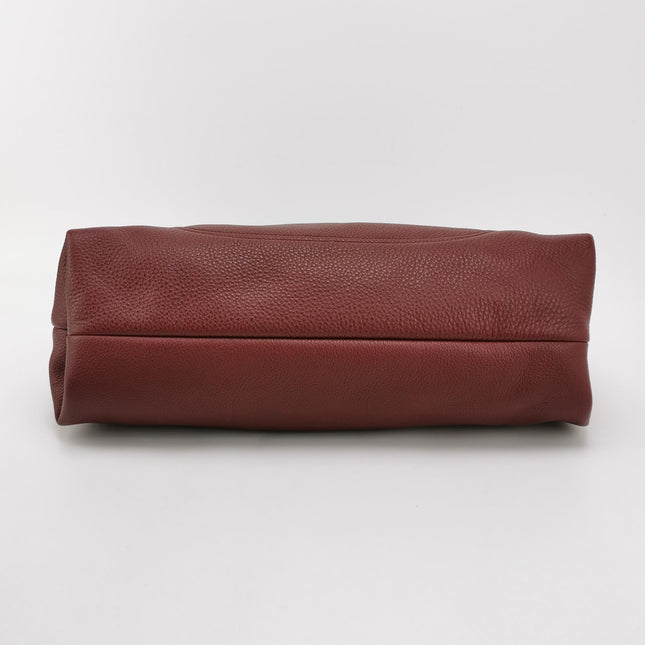 Gucci Softbit Maxi Shoulder Bag Burgundy Calfskin Leather 2024