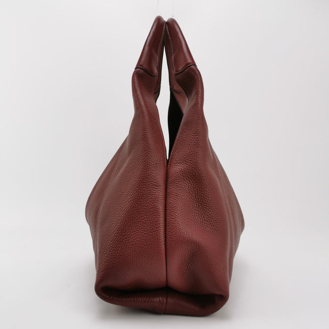 Gucci Softbit Maxi Shoulder Bag Burgundy Calfskin Leather 2024