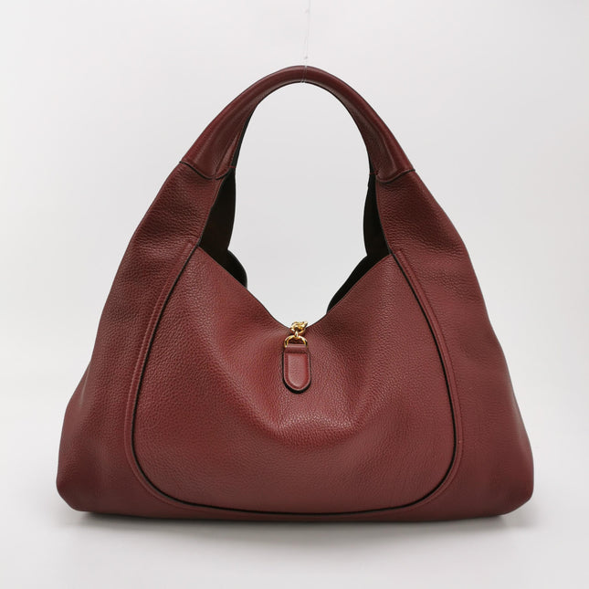 Gucci Softbit Maxi Shoulder Bag Burgundy Calfskin Leather 2024
