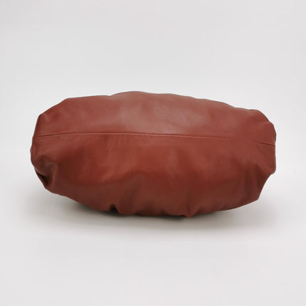 Bottega Veneta Pouch Calfskin Leather Brick Red Large
