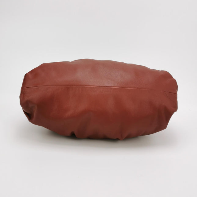 Bottega Veneta Pouch Calfskin Leather Brick Red Large