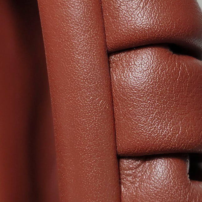 Bottega Veneta Pouch Calfskin Leather Brick Red Large