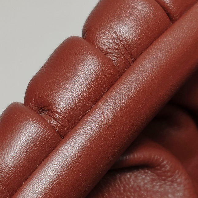 Bottega Veneta Pouch Calfskin Leather Brick Red Large