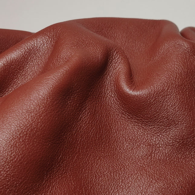 Bottega Veneta Pouch Calfskin Leather Brick Red Large