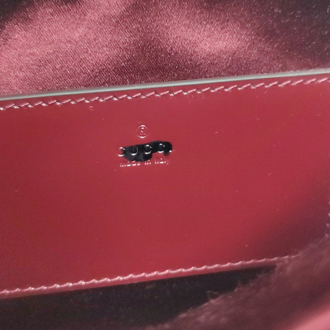 Gucci Jackie 1961 Mini Burgundy Velvet with Crystals Bag