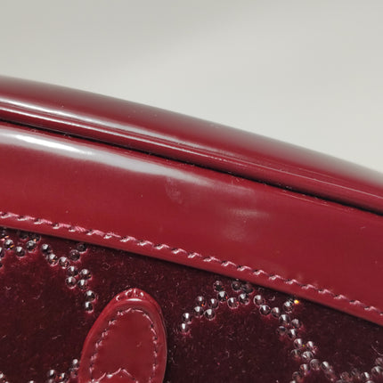 Gucci Jackie 1961 Mini Burgundy Velvet with Crystals Bag