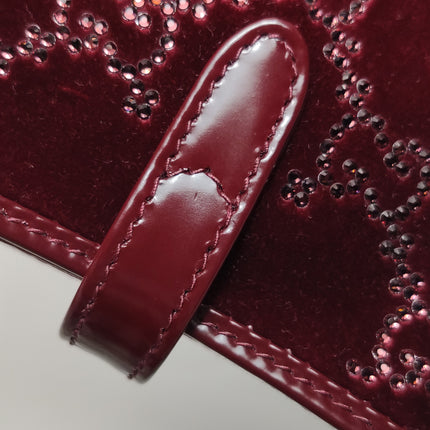 Gucci Jackie 1961 Mini Burgundy Velvet with Crystals Bag