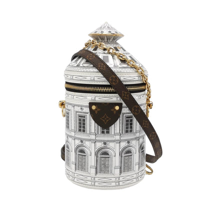 Louis Vuitton x Fornasetti Cannes Vase Architectural Patent Leather Crossbody Bag-Luxbags