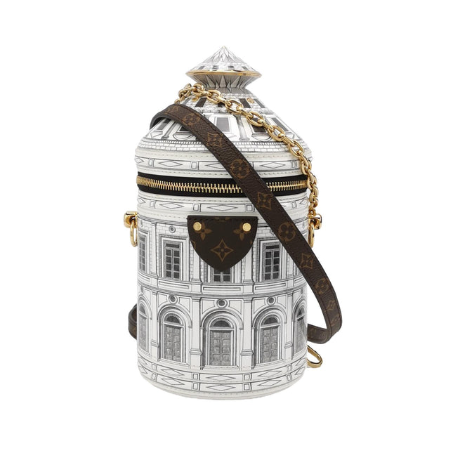 Louis Vuitton x Fornasetti Cannes Vase Architectural Patent Leather Crossbody Bag-Luxbags