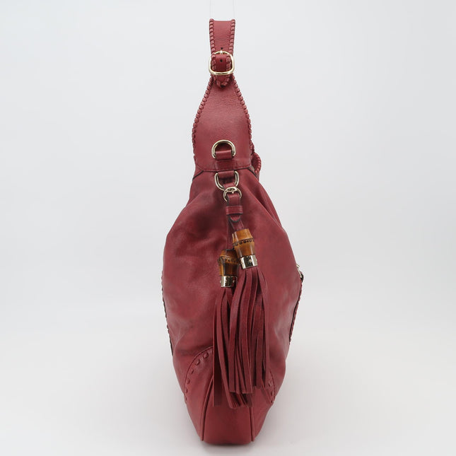 Gucci Jackie 1961 Large Red Calfskin Leather With Long Strap