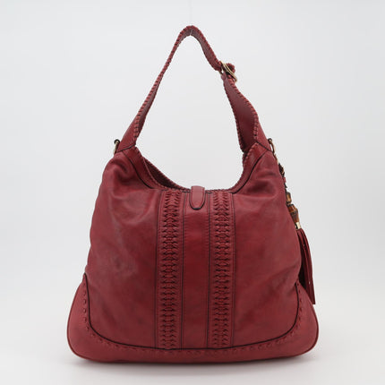Gucci Jackie 1961 Grand modèle Cuir de veau noir avec longue bandoulière