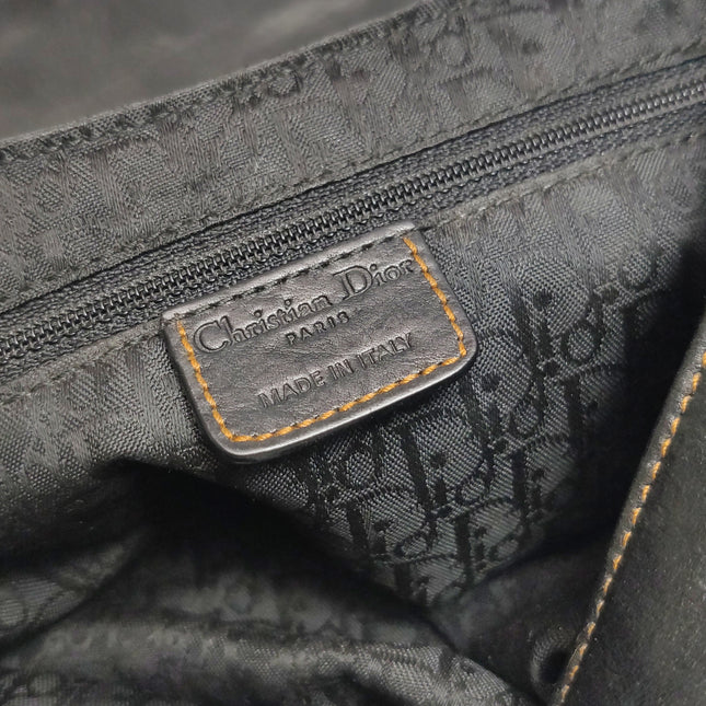 Dior Vintage Gaucho Mini Black Leather Crossbody Bag