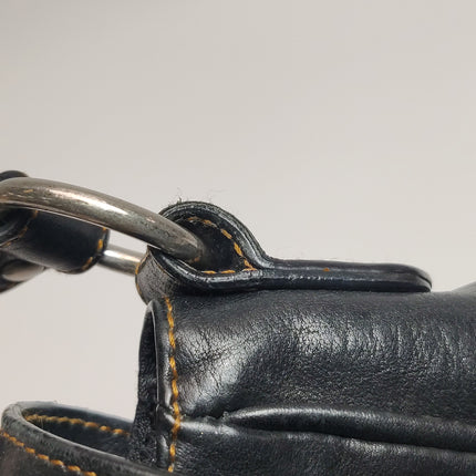 Dior Vintage Gaucho Mini Black Leather Crossbody Bag