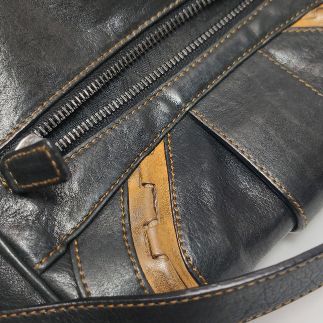 Dior Vintage Gaucho Mini Black Leather Crossbody Bag