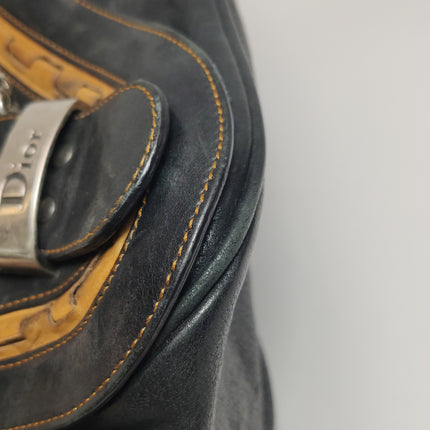 Dior Vintage Gaucho Mini Black Leather Crossbody Bag