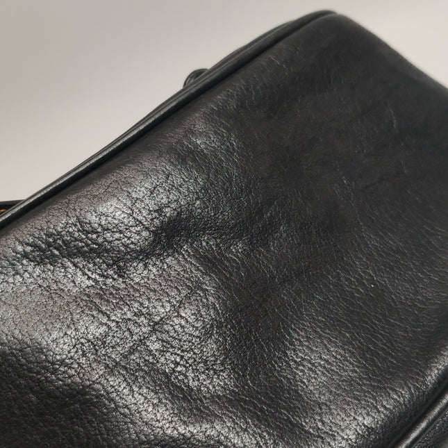 Dior Vintage Gaucho Mini Black Leather Crossbody Bag
