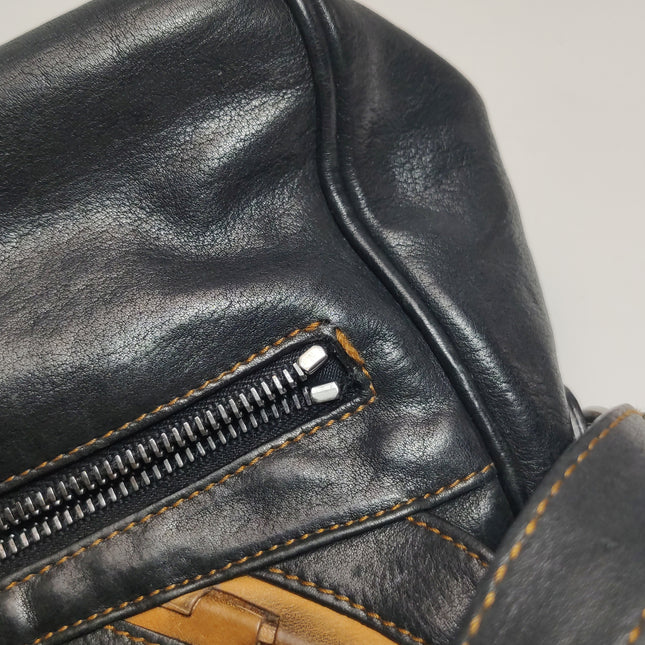 Dior Vintage Gaucho Mini Black Leather Crossbody Bag