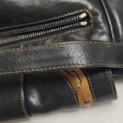 Dior Vintage Gaucho Mini Black Leather Crossbody Bag