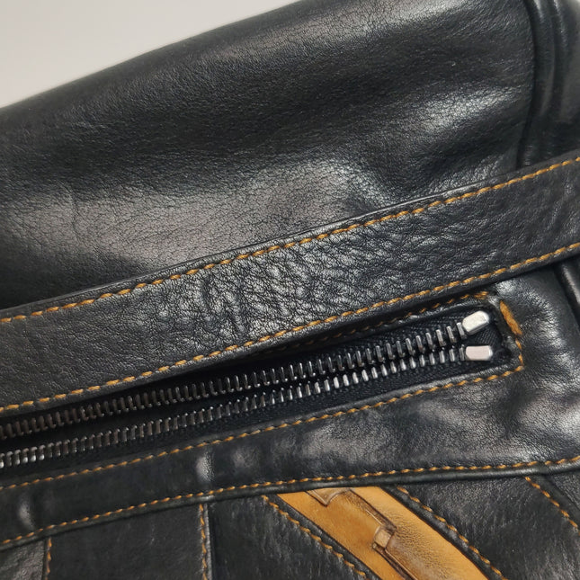 Dior Vintage Gaucho Mini Black Leather Crossbody Bag
