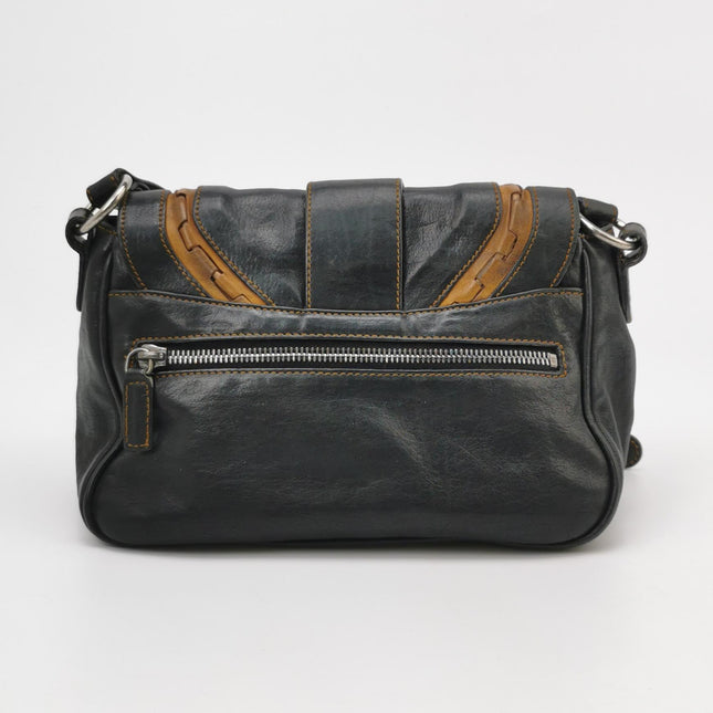 Dior Vintage Gaucho Mini Black Leather Crossbody Bag