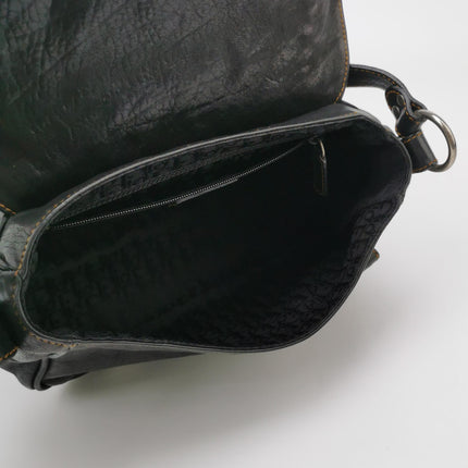 Dior Vintage Gaucho Mini Black Leather Crossbody Bag