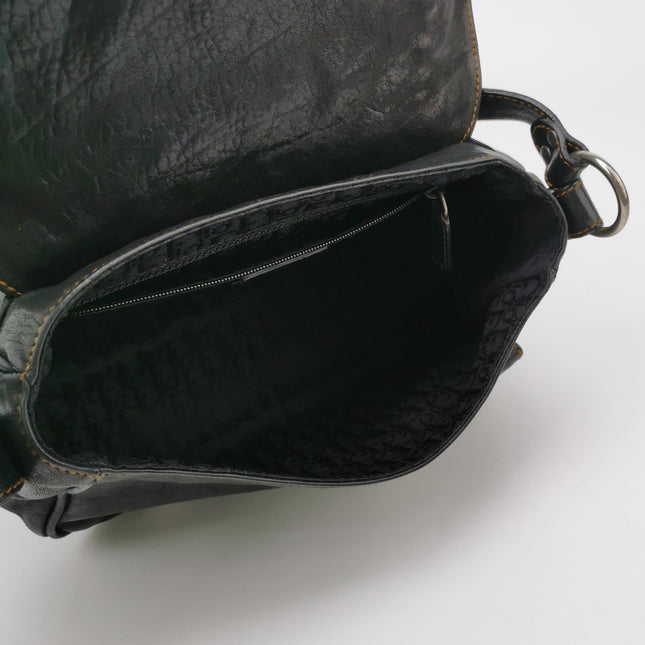 Dior Vintage Gaucho Mini Black Leather Crossbody Bag