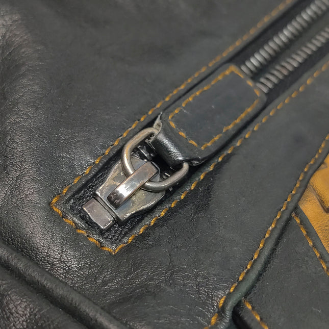 Dior Vintage Gaucho Mini Black Leather Crossbody Bag