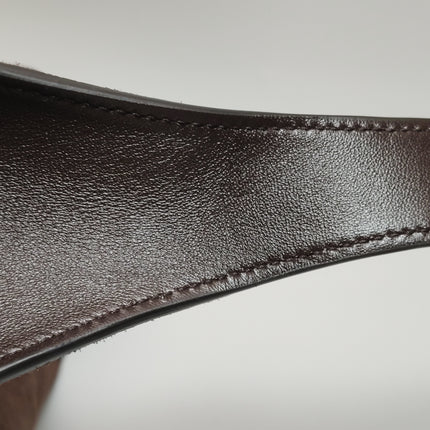 Gucci Jackie 1961 Large Dark Brown Suede Leather With Long Strap