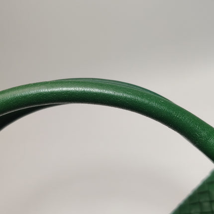Bottega Veneta Cabat Tote Green Intreccio Leather 40cm