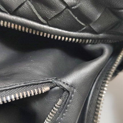 Bottega Veneta Jodie Small Black Lambskin Leather Silver Hardware
