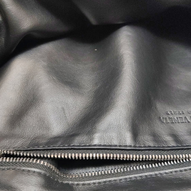 Bottega Veneta Jodie Small Black Lambskin Leather Silver Hardware