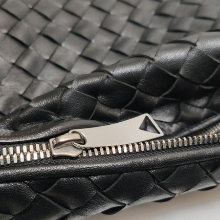 Bottega Veneta Jodie Small Black Lambskin Leather Silver Hardware