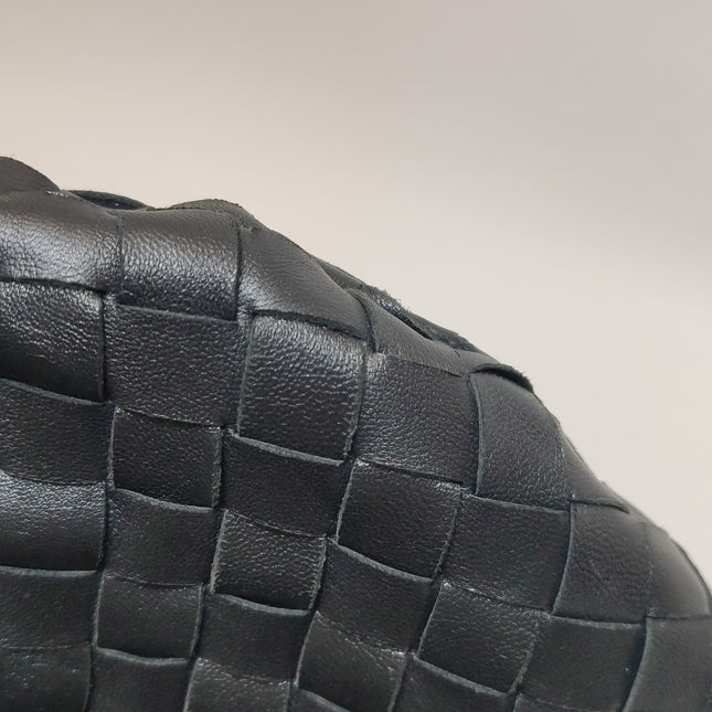 Bottega Veneta Jodie Small Black Lambskin Leather Silver Hardware