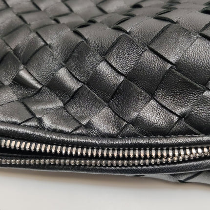 Bottega Veneta Jodie Small Black Lambskin Leather Silver Hardware