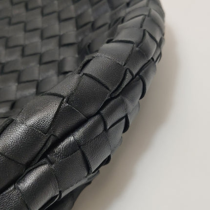 Bottega Veneta Jodie Small Black Lambskin Leather Silver Hardware