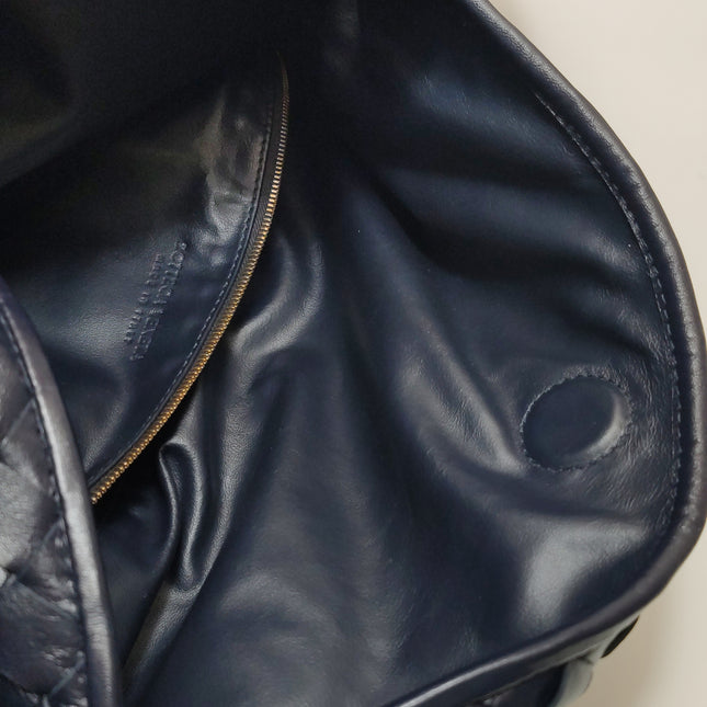 Bottega Veneta Hop Large Leather Navy Hobo Bag 55cm