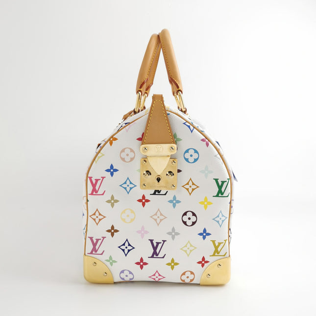 Louis Vuitton x Takashi Murakami Speedy 40 White Multicolor