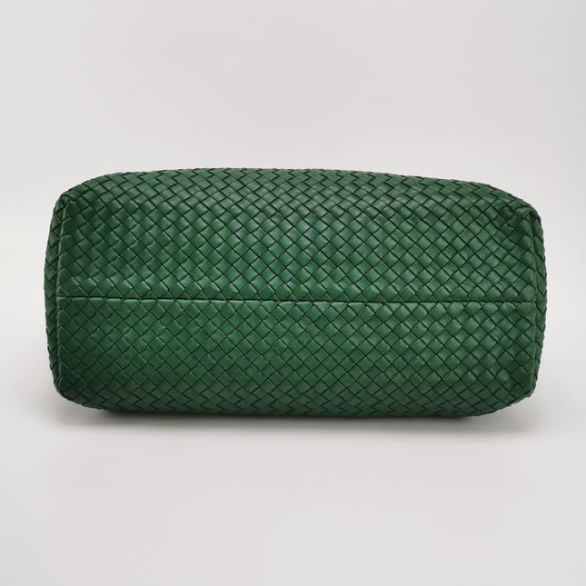 Bottega Veneta Cabat Tote Green Intreccio Leather 40cm