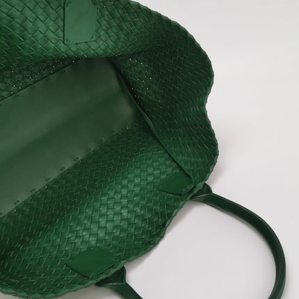 Bottega Veneta Cabat Tote Green Intreccio Leather 40cm