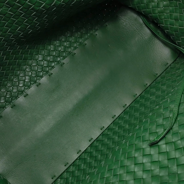 Bottega Veneta Cabat Tote Green Intreccio Leather 40cm