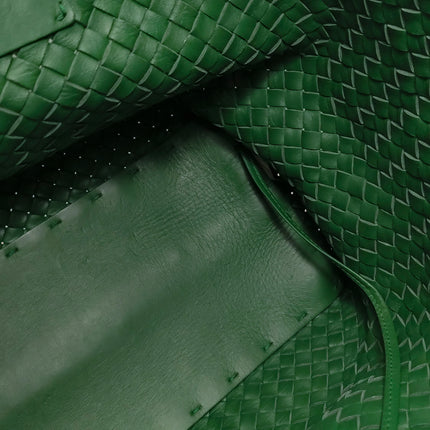 Bottega Veneta Cabat Tote Green Intreccio Leather 40cm