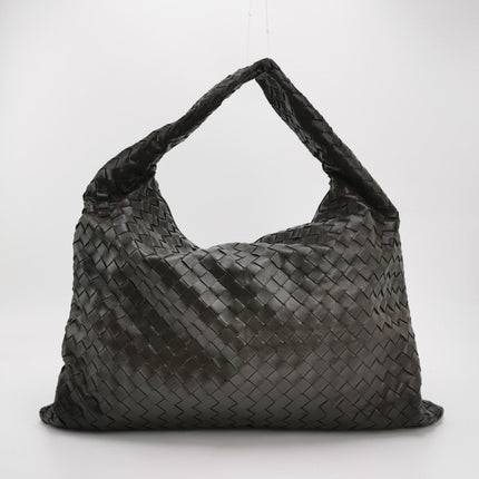 Bottega Veneta Hop Large Leather Fondant Chocolate Brown Hobo Bag