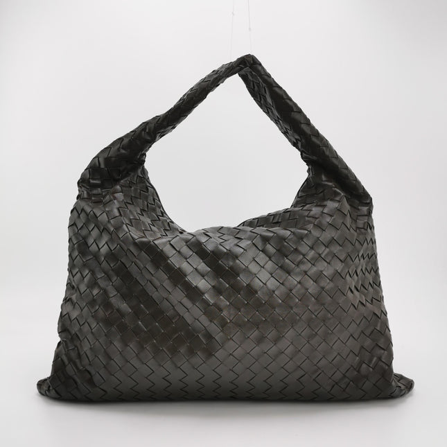 Bottega Veneta Hop Large Leather Fondant Chocolate Brown Hobo Bag