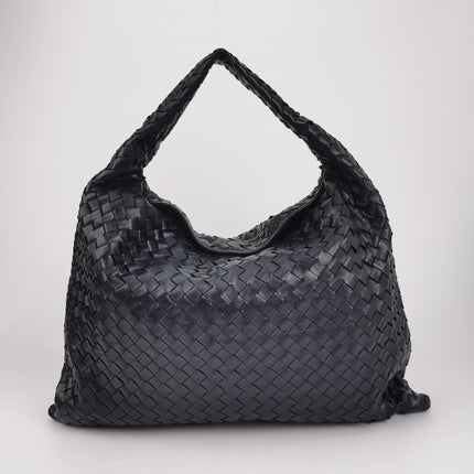 Bottega Veneta Hop Large Leather Navy Hobo Bag 55cm