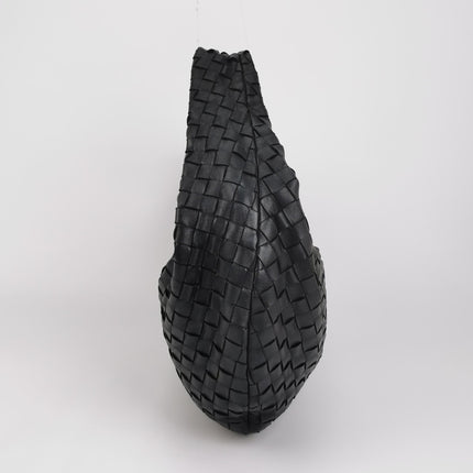 Bottega Veneta Jodie Small Black Lambskin Leather Silver Hardware