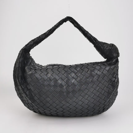 Bottega Veneta Jodie Small Black Lambskin Leather Silver Hardware